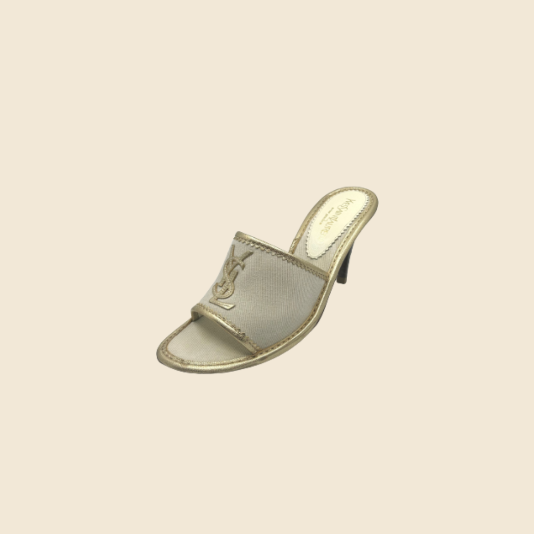 Yves saint laurent gold shoes sale