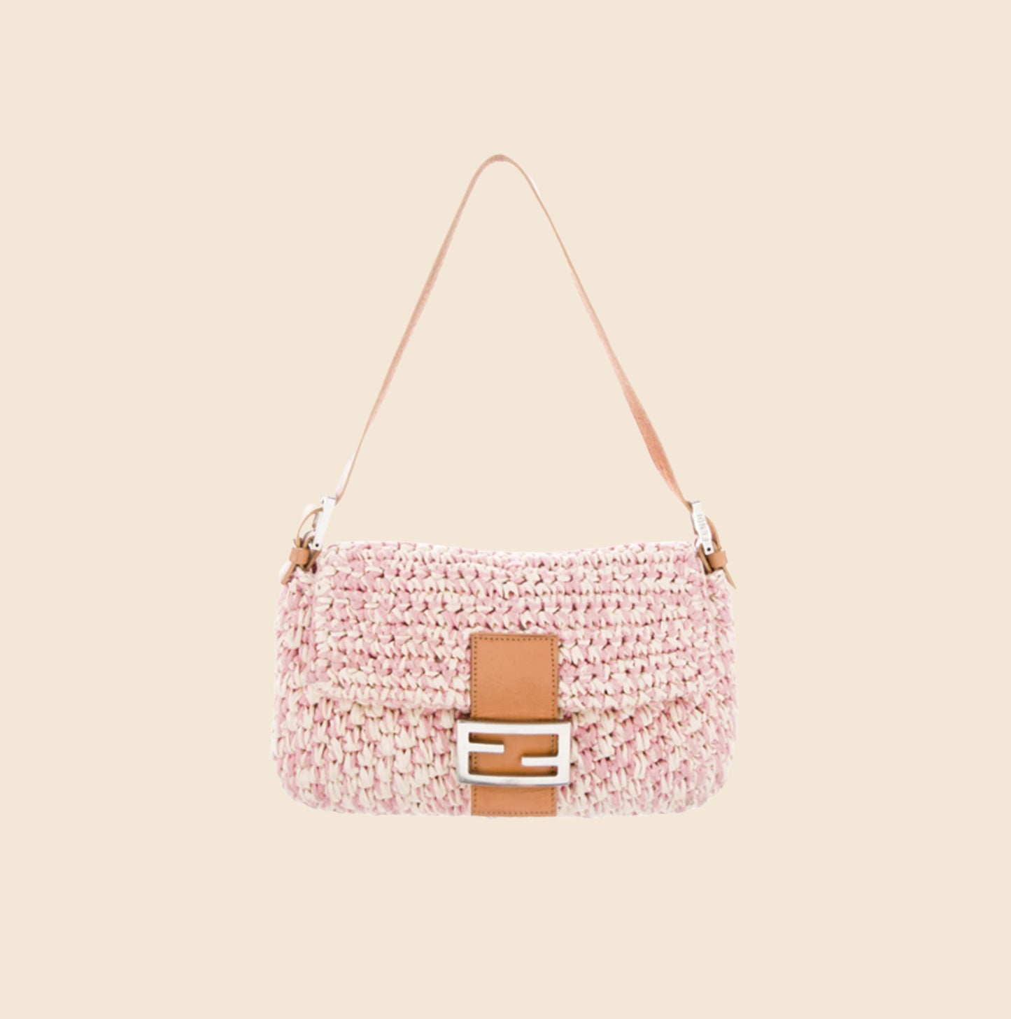 Vintage 00's Pink Pochette Handbag by Fendi