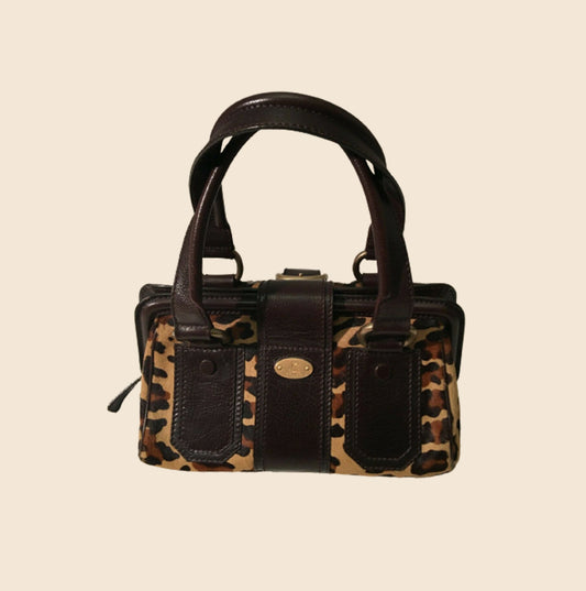 CÉLINE LEOPARD PRINT PONY HAIR ELLA BAG