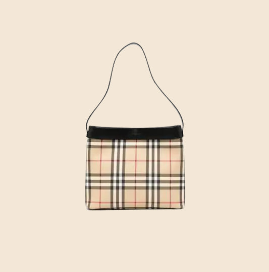BURBERRY 2000s NOVA CHECK SHOULDER BAG