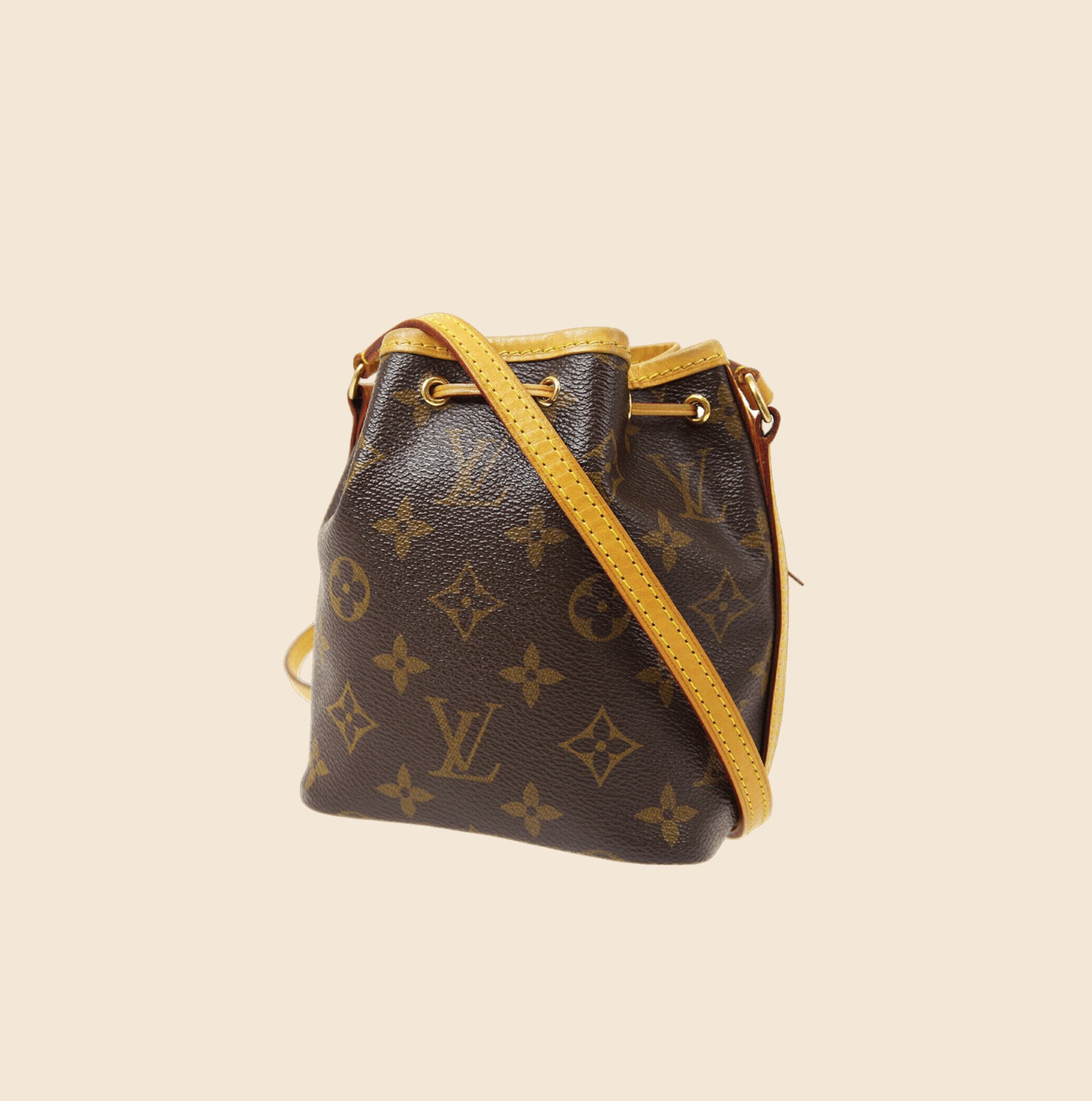 Louis Vuitton - Authenticated Nano Noé Handbag - Linen Brown for Women, Never Worn