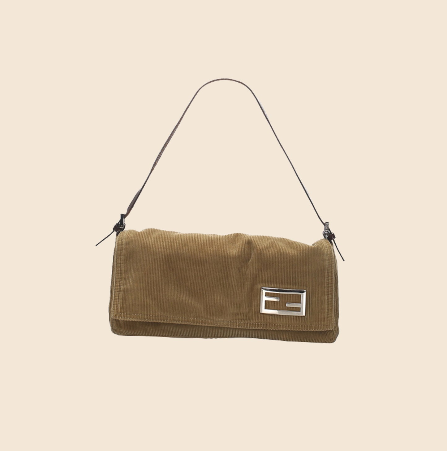 FENDI 1990s CAMEL CORDUROY BAGUETTE BAG – RDB