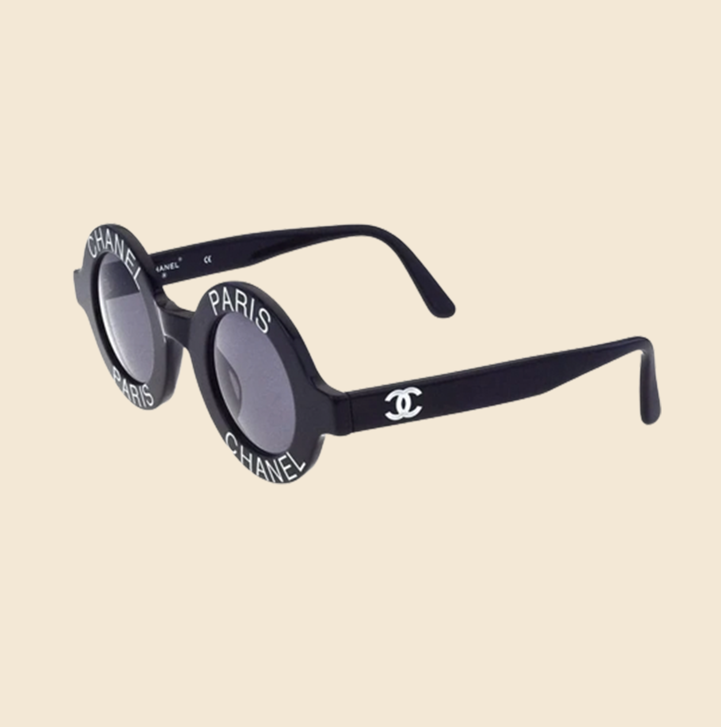 Chanel Cc Logo Beige Eyewear Sunglasses