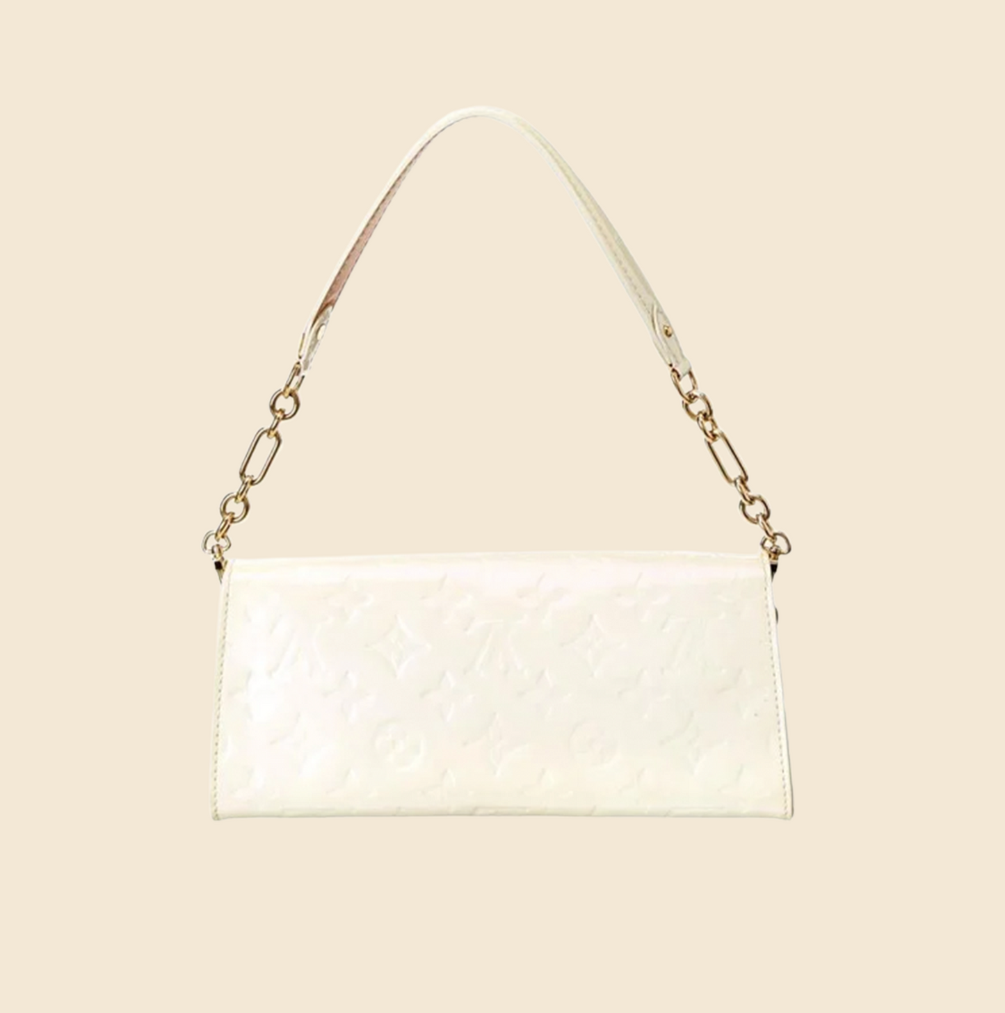 louis vuitton white clutch bag