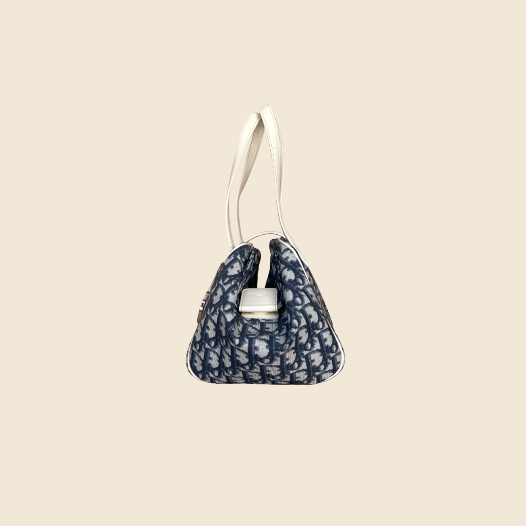 CHRISTIAN DIOR BLUE TROTTER MINI BUCKET BAG – RDB