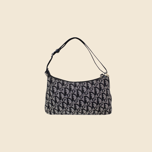 CHRISTIAN DIOR BLUE OBLIQUE SHOULDER BAG