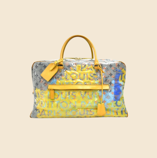 LOUIS VUITTON RICHARD PRINCE YELLOW PULP MONOGRAM GM BAG