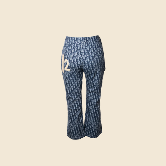 CHRISTIAN DIOR 2004 BLUE TROTTER CAPRI PANTS