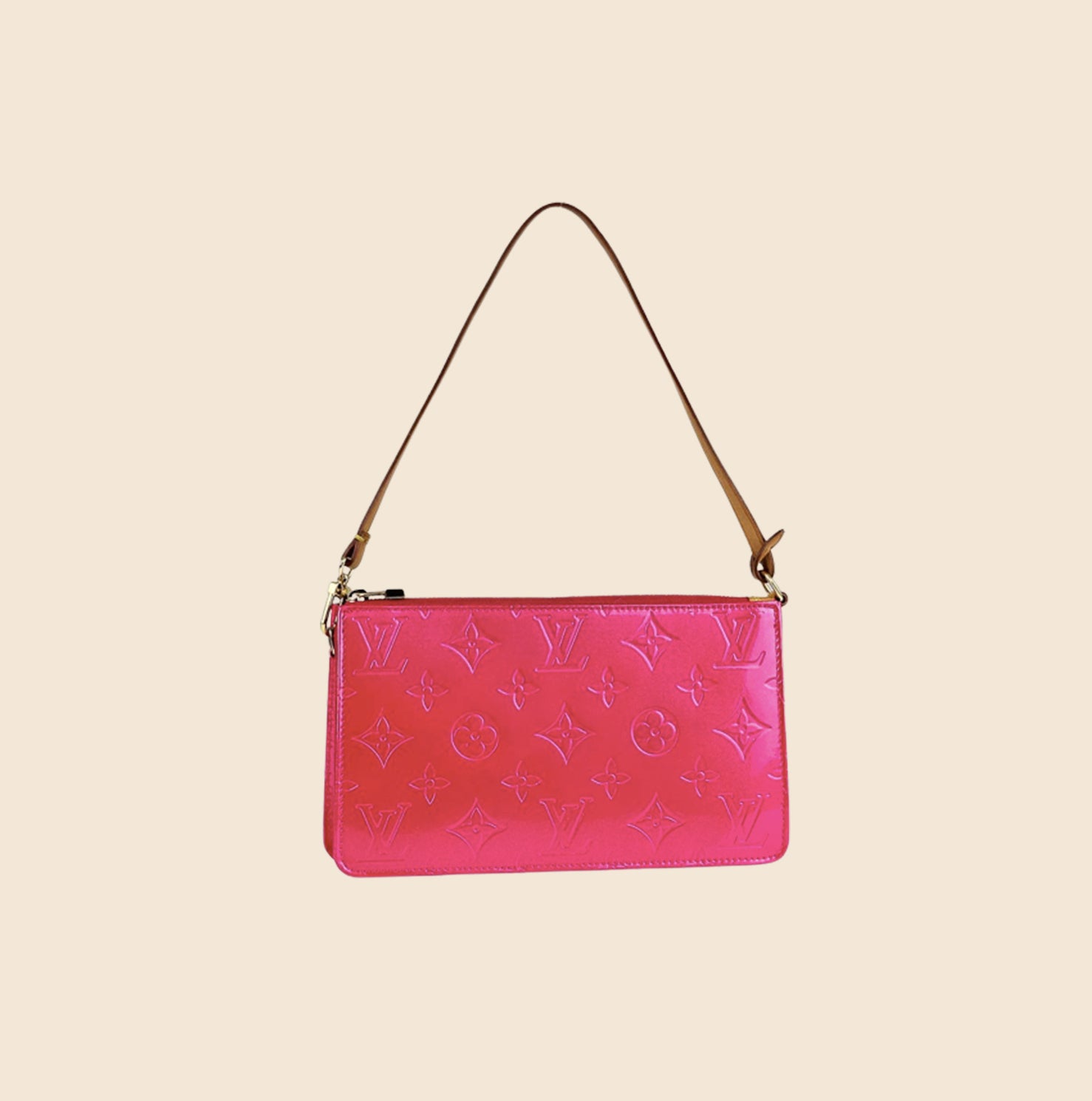 LOUIS VUITTON PINK VERNIS LEXINGTON POCHETTE