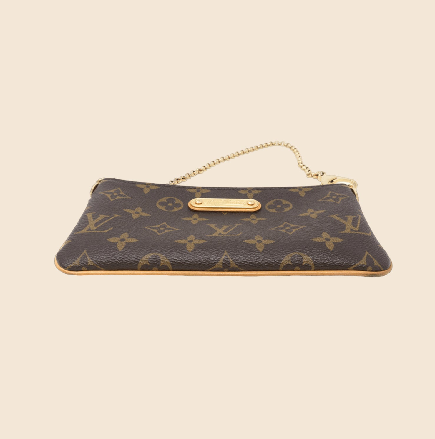 LOUIS VUITTON BROWN MONOGRAM MILLA MM CHAIN POCHETTE – RDB