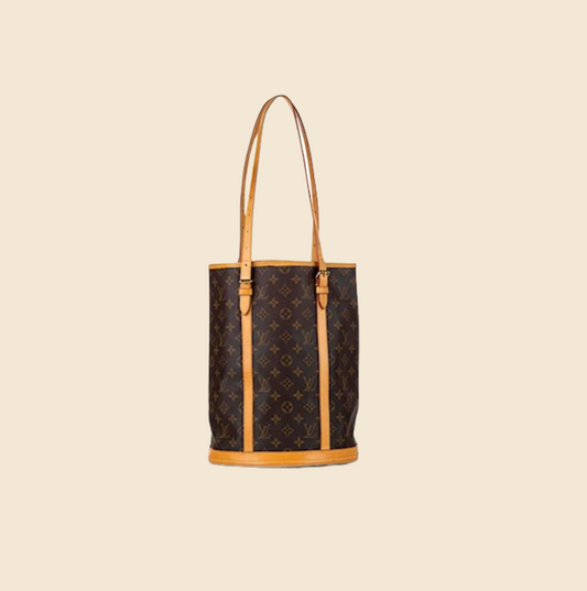 LOUIS VUITTON BROWN MONOGRAM CANVAS BUCKET GM BAG
