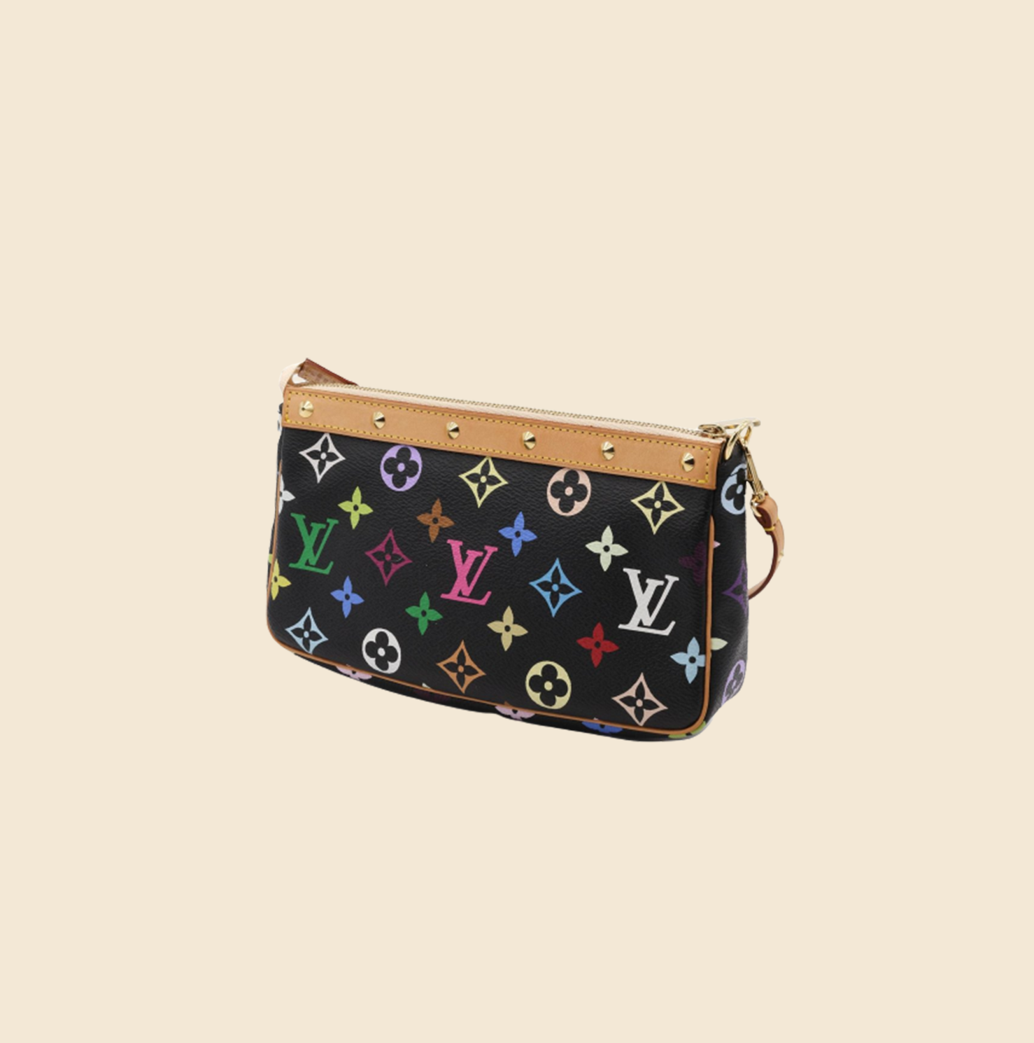 Authentic Louis Vuitton Vintage Multicolor Monogram Pochette 