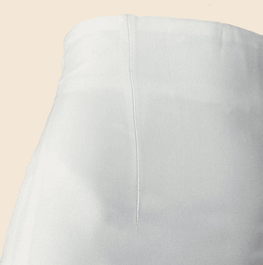 RIFAT OZBEK WHITE PENCIL MINI SKIRT