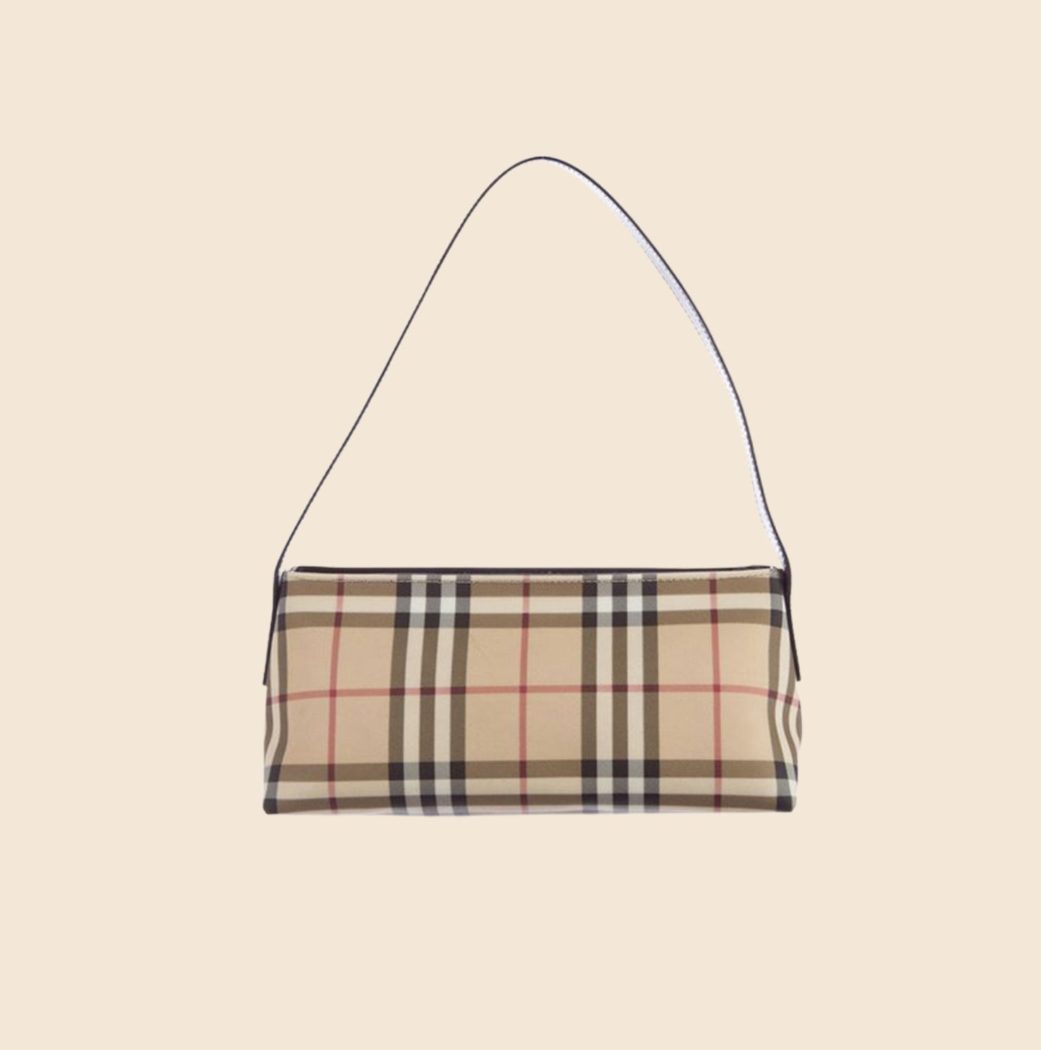 Burberry Black/Beige House Check PVC and Leather Monroe Shoulder Bag  Burberry | The Luxury Closet