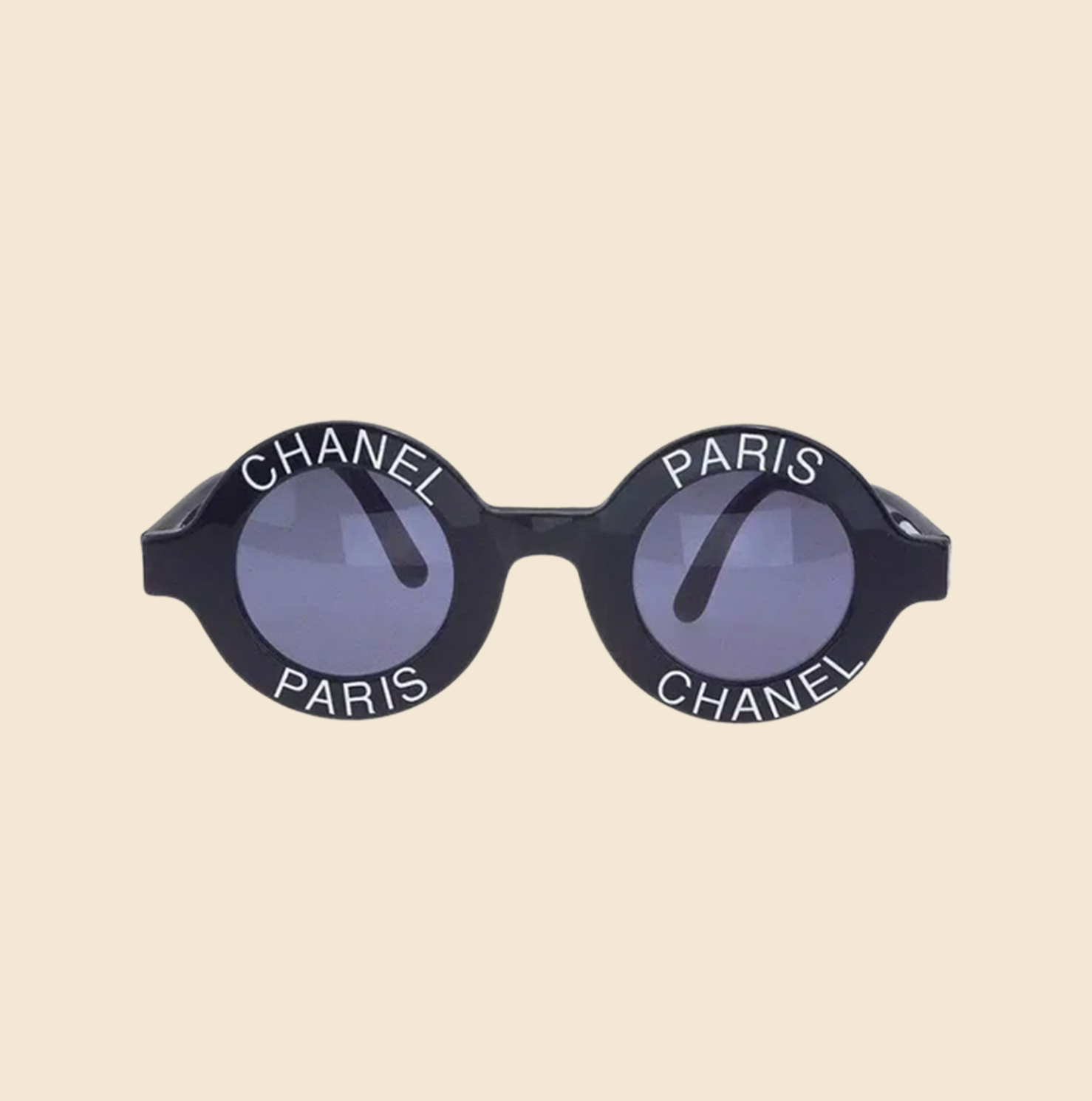 Chanel 1990s Black Retro Sunglasses · INTO