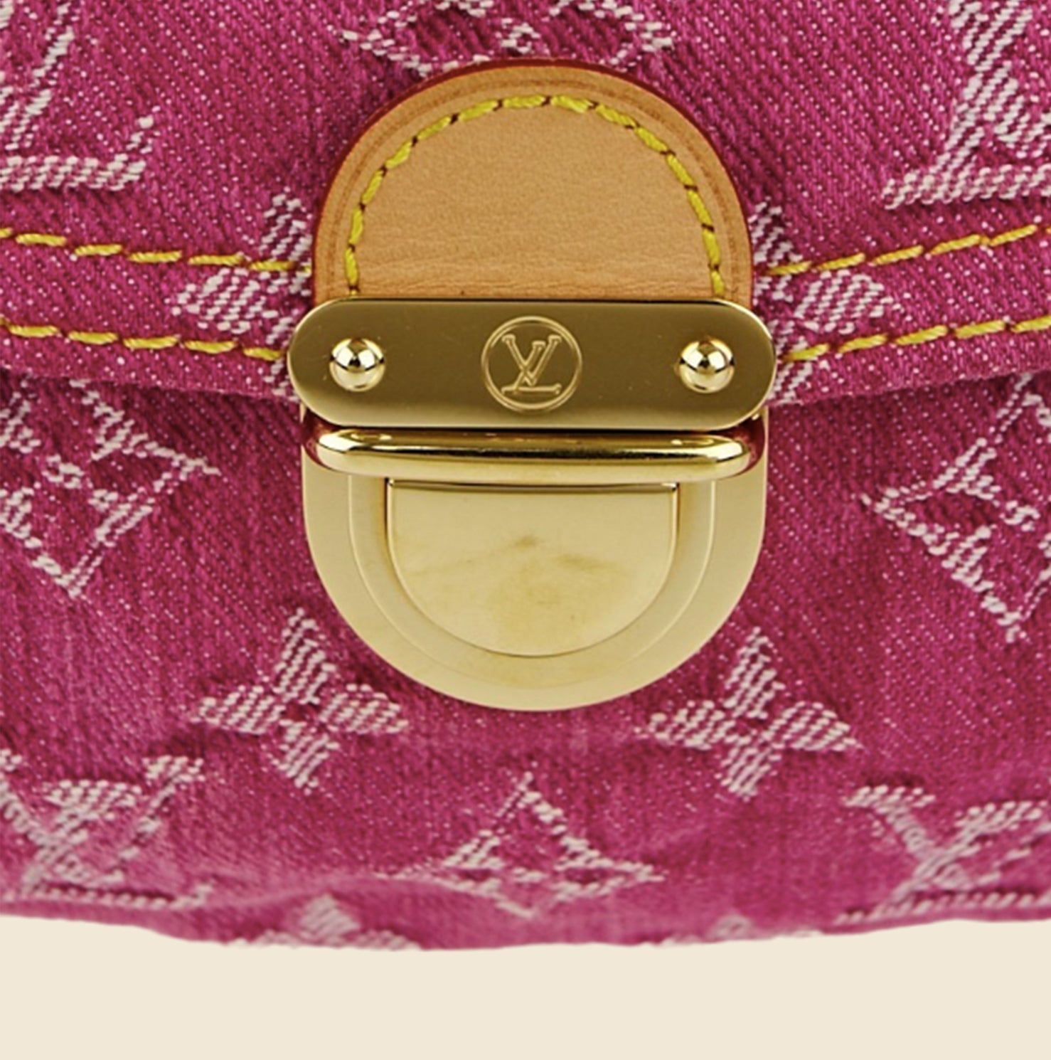 Louis Vuitton Pink Monogram Denim Mini Pleaty Bag Louis Vuitton