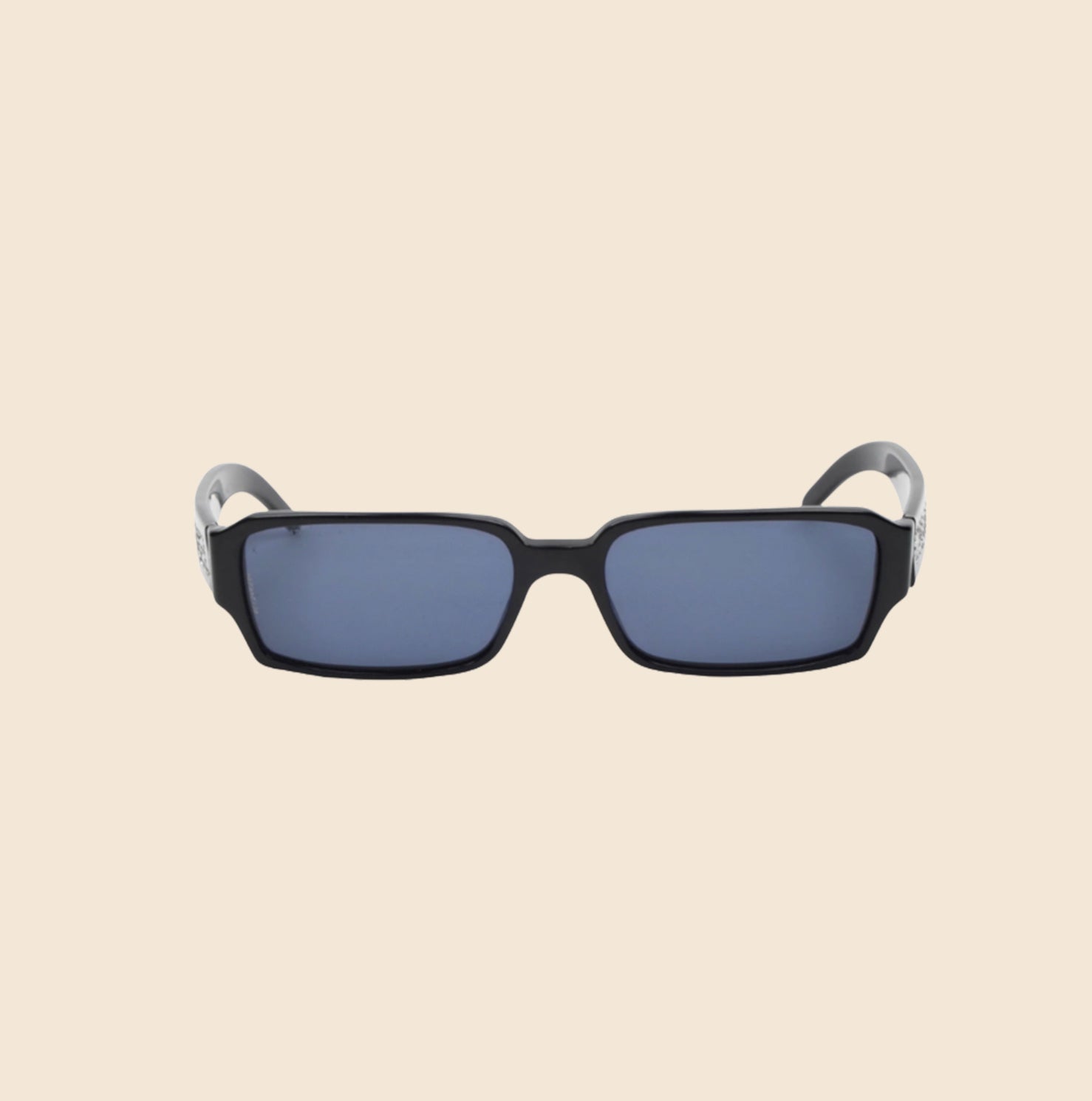 Linea Pitti 444, Vintage 90s rhinestones clear rectangle sunglasses women,  NOS