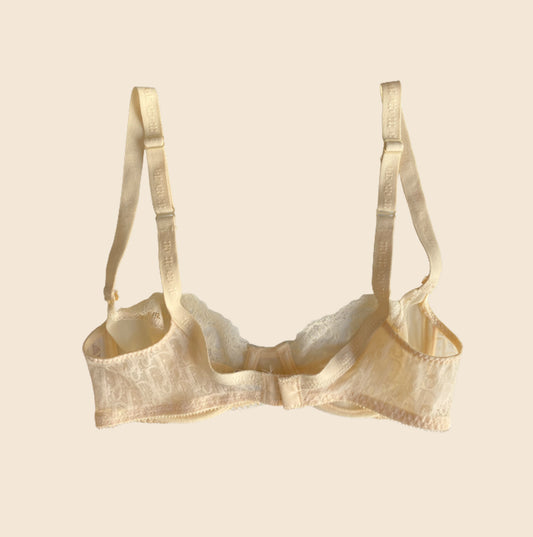 CHRISTIAN DIOR MONOGRAM NUDE BALCONETTE BRA