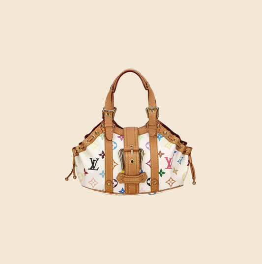 LOUIS VUITTON THEDA MP WHITE MULTICOLOUR MONOGRAM CANVAS HAND BAG