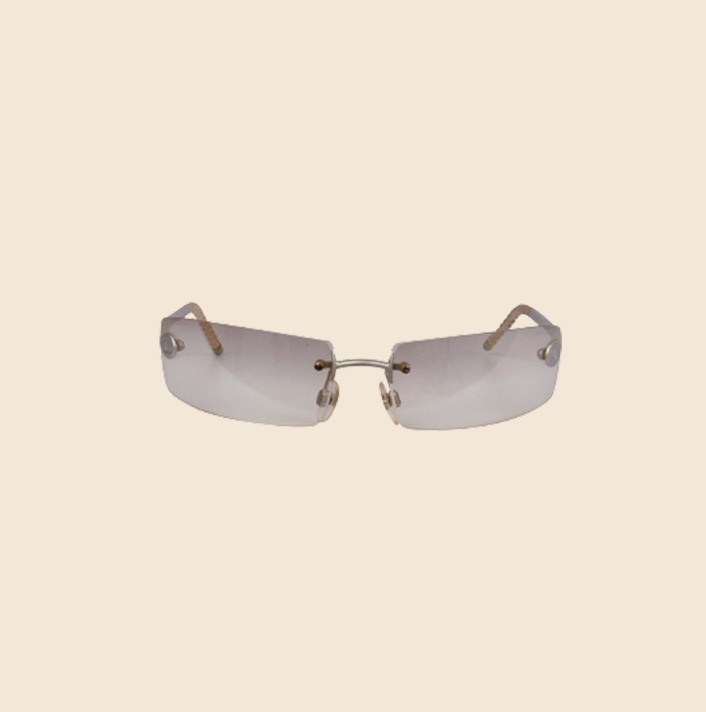 Chanel Purple Rimless Sunglasses