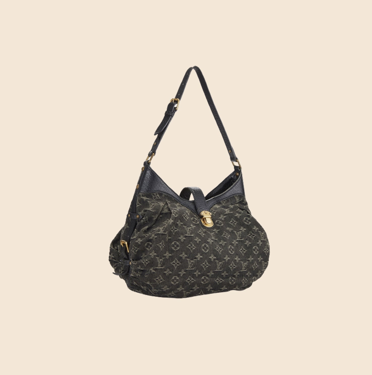 Mahina handbag Louis Vuitton Blue in Denim - Jeans - 29978681