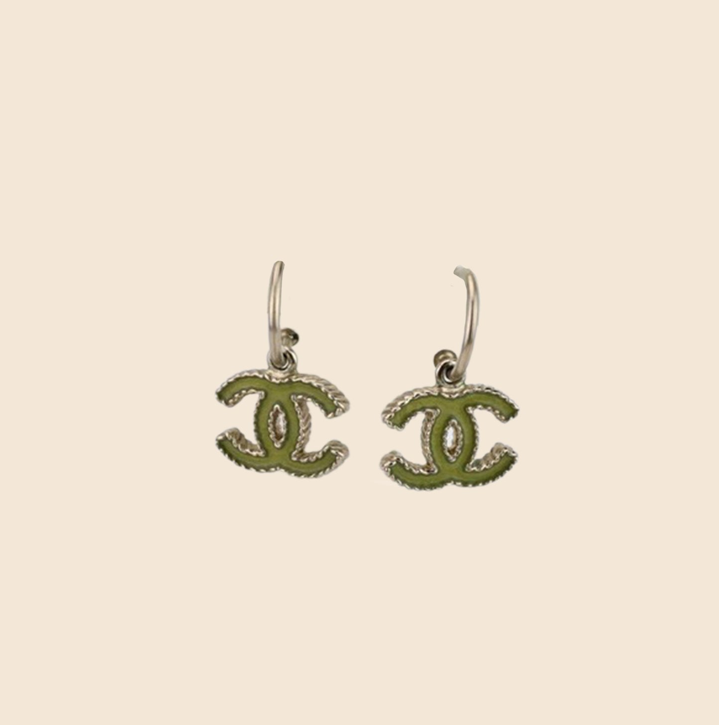 Earrings Chanel CC on Hoops