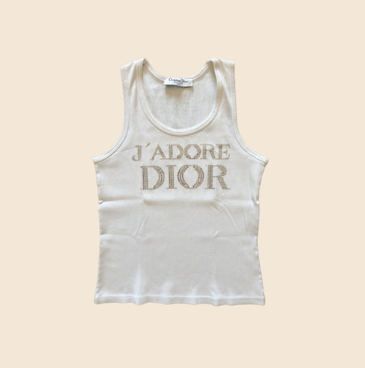 CHRISTIAN DIOR "J'ADORE DIOR" SWAROWSKI TANK TOP