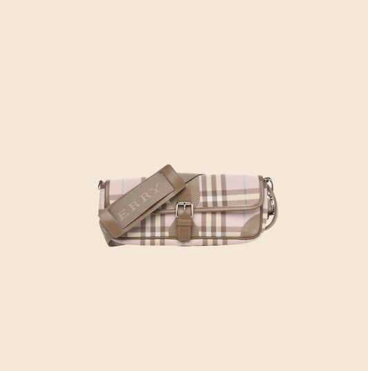 BURBERRY CANDY CHECK LOLA SHOULDER BAG