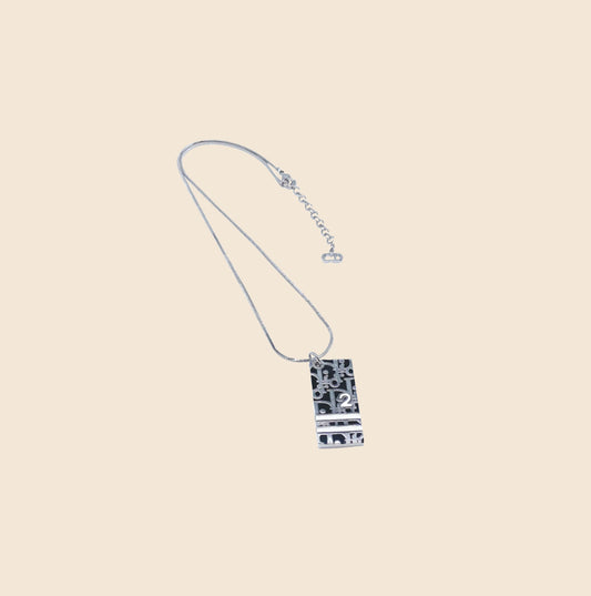 CHRISTIAN DIOR BLUE TROTTER CHARM NECKLACE