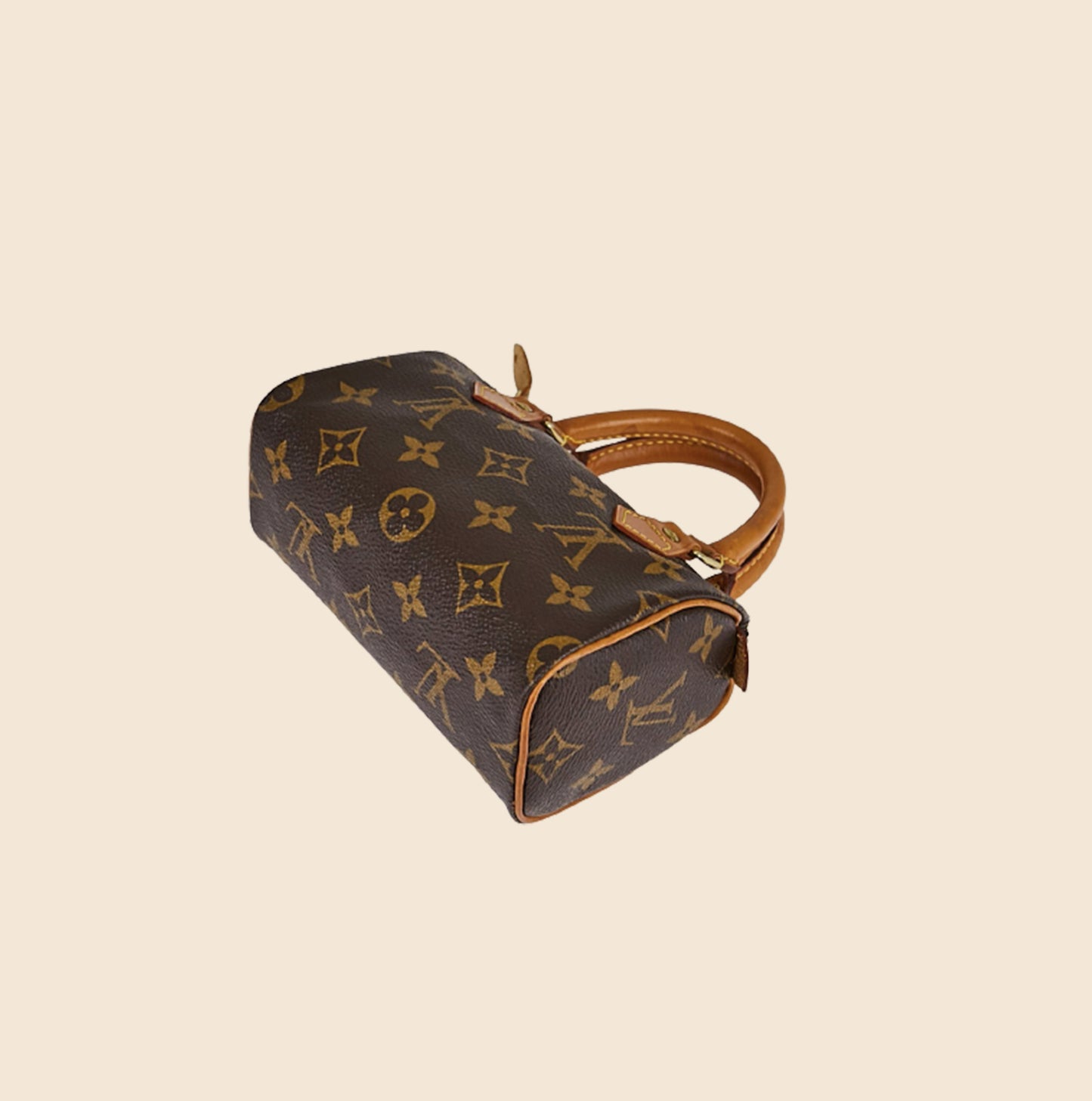 Speedy cloth mini bag Louis Vuitton Brown in Cloth - 22693138