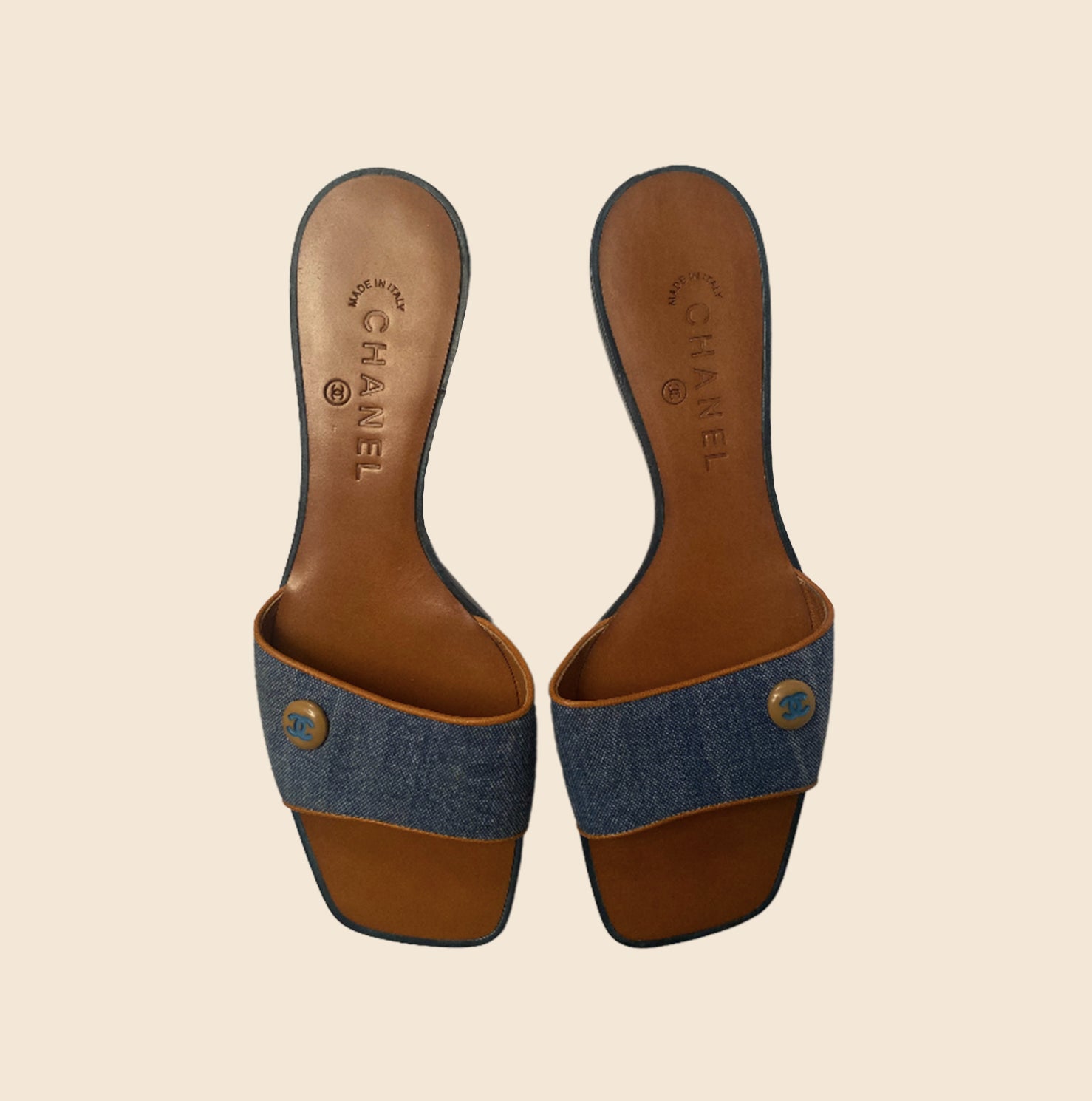 CHANEL, Shoes, Chanel Pvc Chanel Logo Ss29 Slide Slipper Sandals Size 36  6 Authentic
