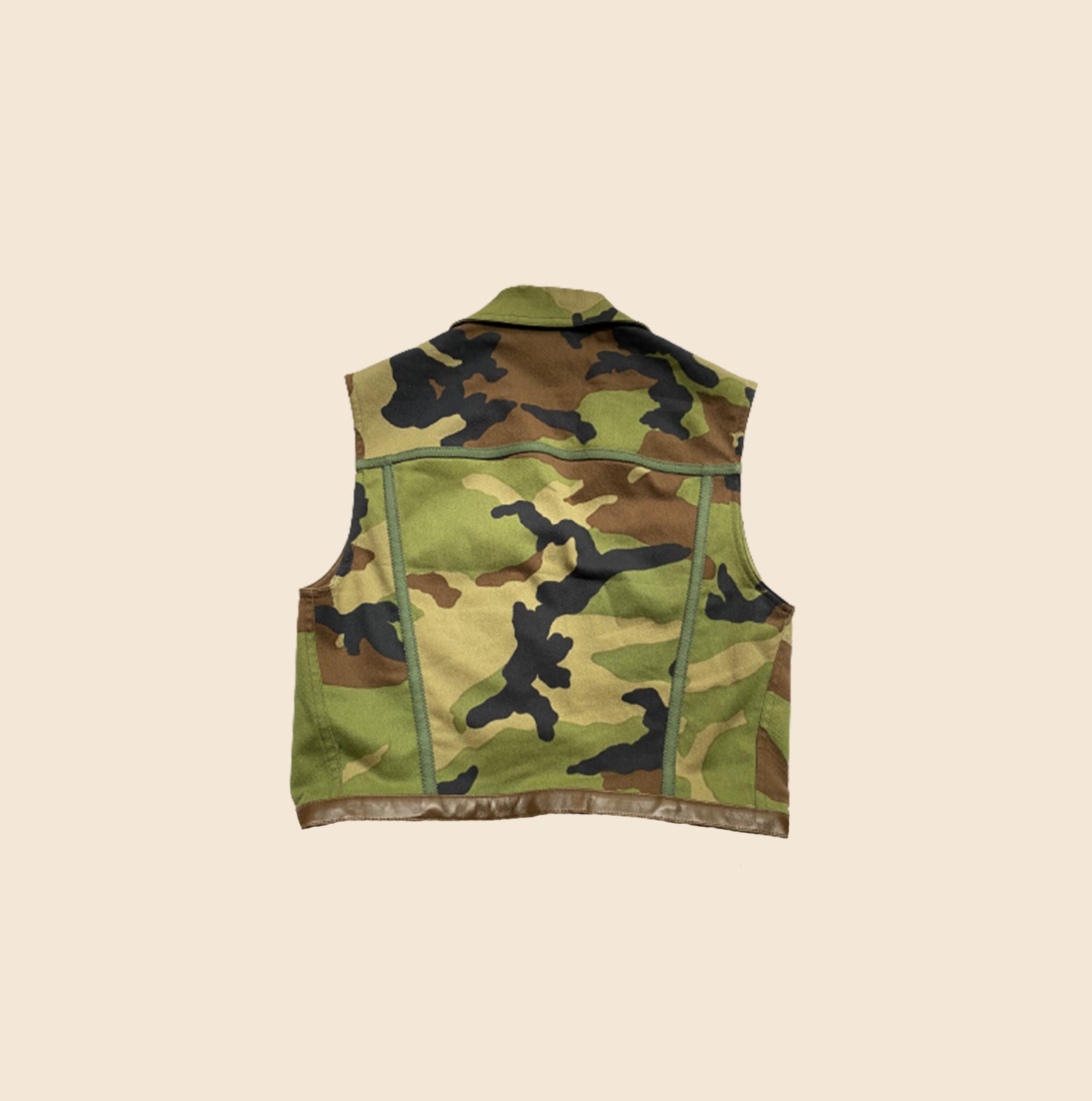 CHRISTIAN DIOR 2000s CAMOUFLAGE PRINT SLEEVELESS VEST