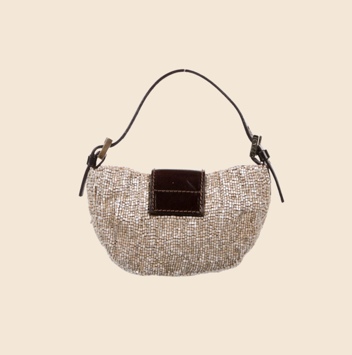 FENDI: mini bag for women - Beige