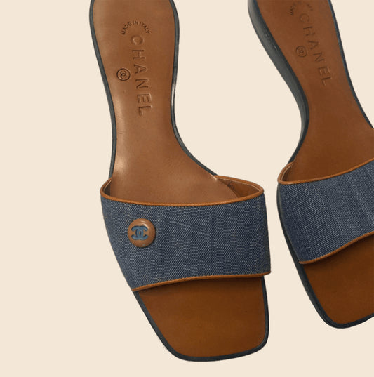 CHANEL DENIM SANDALS