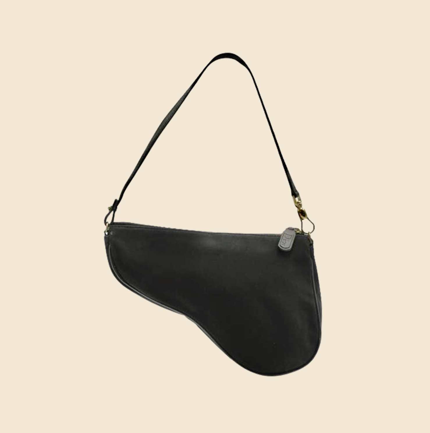 Vintage black sales dior saddle bag